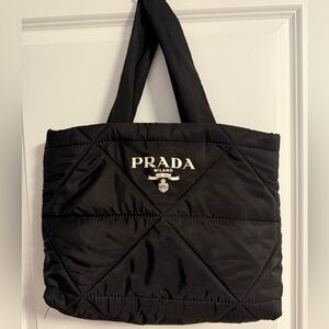 Prada Black Quilted Tote